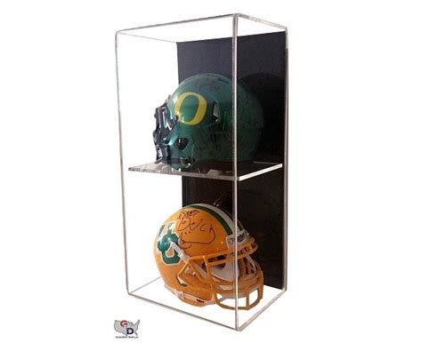 Acrylic Wall Mount Football Vertical Double Mini Helmet Display Case