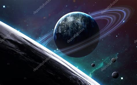 Escena Del Universo Con Los Planetas Estrellas Y Galaxias En El Espacio Exterior Mostrando La