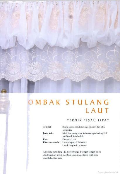 Harga fabrik renda tidaklah mahal, murah sahaja namun ia masih dapat mencipta perhiasan tingkap yang sangat menarik. JOM JAHIT: Langsir Ombak stulang laut