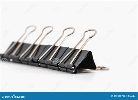 Black Paper Clip Stock Image Image Of Object Metal 132542707