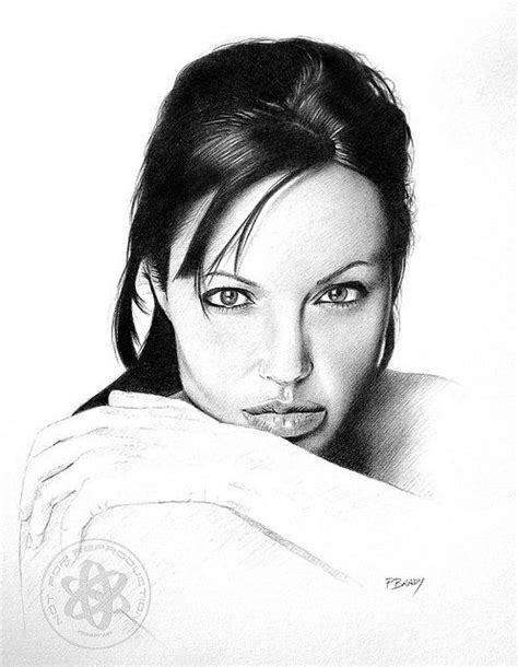 10 Dibujos A Lapiz De Angelina Jolie