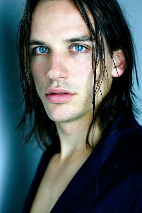 Dark Hair Blue Eyes Long Hair Styles Men Blue Eyed Men