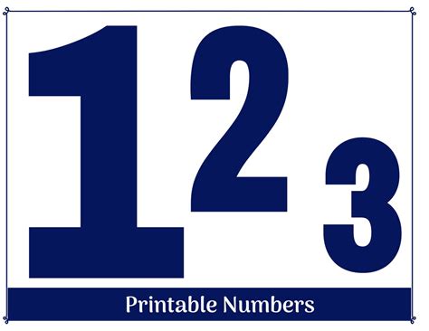 Navy Blue Clip Art Numbers Printable And Resizable Banner Etsy