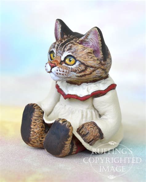 Rachel Miniature Tabby Maine Coon Cat Art Doll Handmade Original One Of A Kind Kitten By