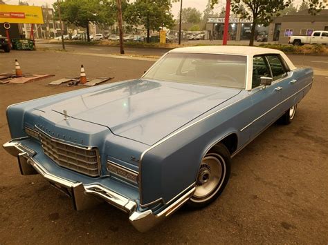 1973 lincoln continental sedan blue rwd automatic 4d classic lincoln continental 1973 for sale