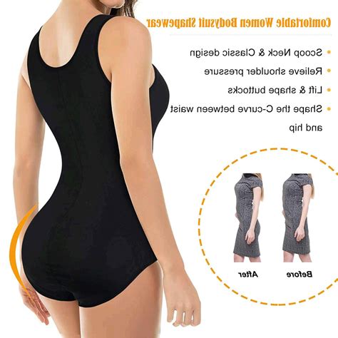 irisnaya shapewear bodysuit scoop neck tank tops for women black size medium ebay