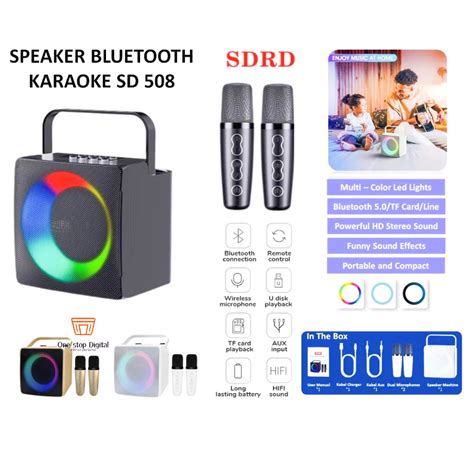 Jual Sdrd Sd 508 Bluetooth Wireless Speker Tv Dengan 2 Microphone