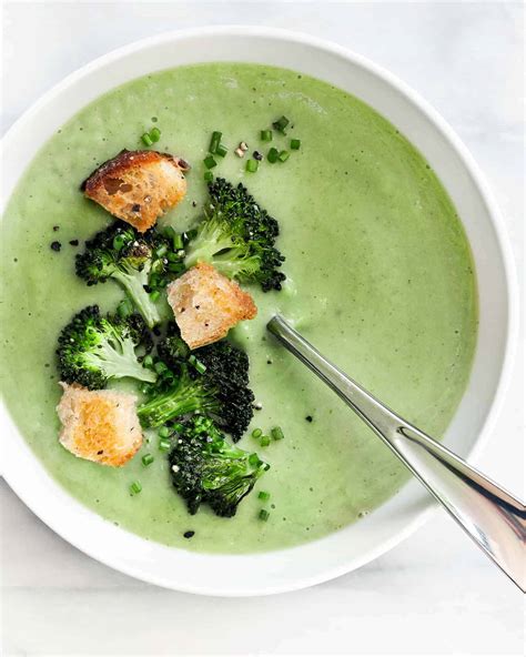 Broccoli Spinach Soup With Sourdough Croutons Last Ingredient
