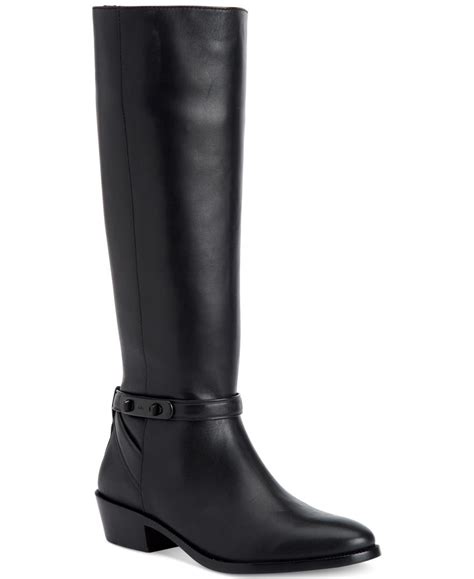 Coach Leather Caroline Narrow Calf Riding Boots In Black Lyst
