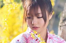 japanese girl cute wallpaper wallpapers beautiful iphone kimono android plus girly