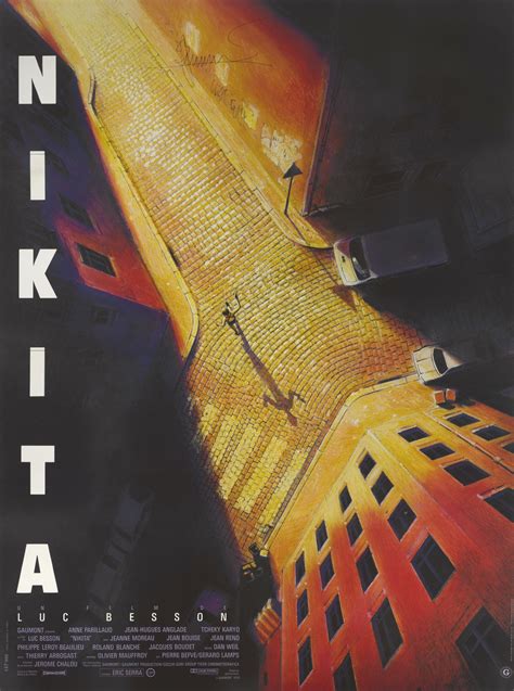 Nikita 1990 Poster French Signed By Luc Besson Original Film