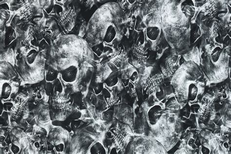 Silver Skulls Hydrographic Film By Twn Industries