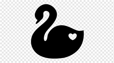 Black Swan Symbol Logo Swans Heart Silhouette Cygnini Png Pngwing