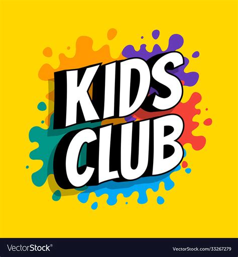Kids Club Inscription On Background Royalty Free Vector