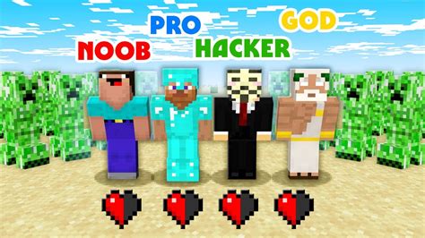 Minecraft Noob Vs Pro Vs Hacker Vs God Hardcore Minecraft In