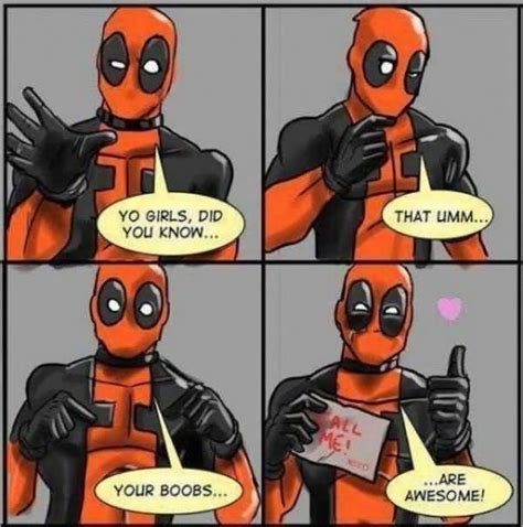Funny Deadpool Meme Boobies Image Quotesbae