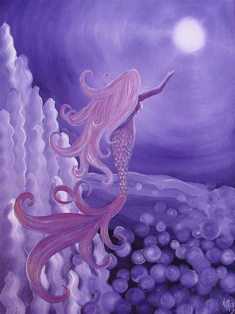 Lavender Mermaid Painting By Karen R Scoville Fine Art America