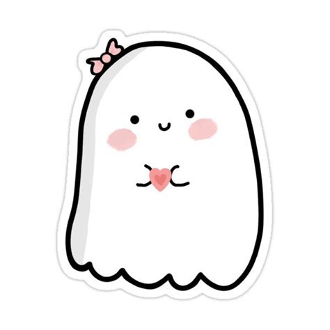 Cute Ghost Sticker For Sale By Serencupidity In 2023 Cute Ghost
