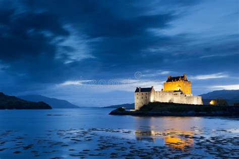 Eilean Donan Castle At Twilight Scotland Stock Photo Image Of Summer