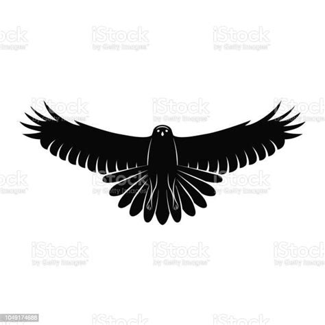 Flying Falcon Elegant Logo Template Silhouette Of A Wild Bird With