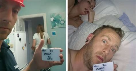 When his parents came to visit, of course they recognized with horror that their son had married his own mother, and some, as we have seen, will pick one special child and marry it. Guy Hides Marriage Proposal In Every Photo With His ...
