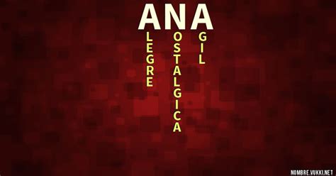 Qué Significa Ana