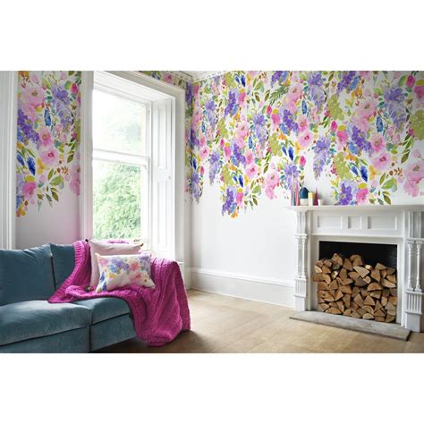 Bluebellgray Wisteria Garden Wallpaper Leekes With Images Bluebellgray Wisteria Garden