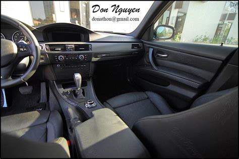 I decided to cover my trim with matte blue metallic vinyl. BMW E92 335i Coupe - Matte Carbon Fiber Interior Vinyl ...