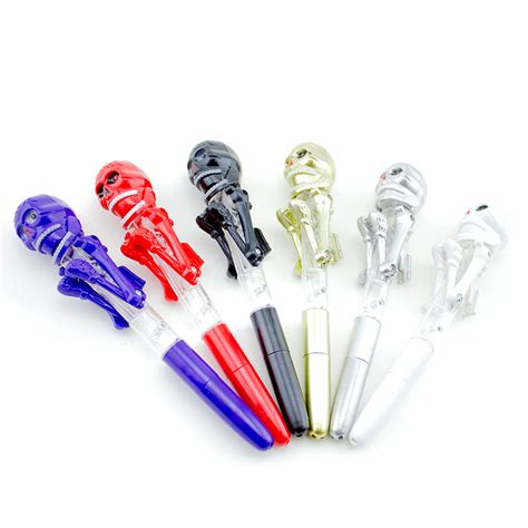 Assorted Skeleton Boxing Punching Ball Point Pen Black Ink Office