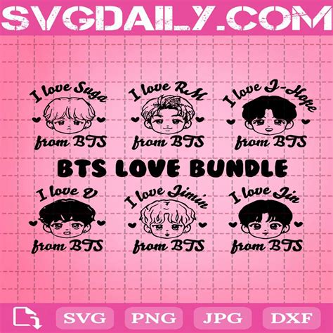 Bts Kpop Love Bundle Svg Daily Free Premium Svg Files