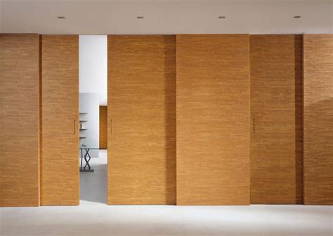 Decor Custom Made Integrated Sliding Door In Wood Laurameroni