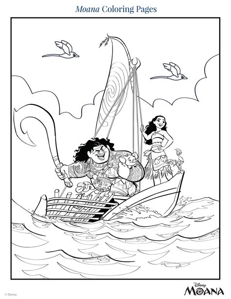 A link to all coloring pages! Moana Coloring Pages | Disney Family