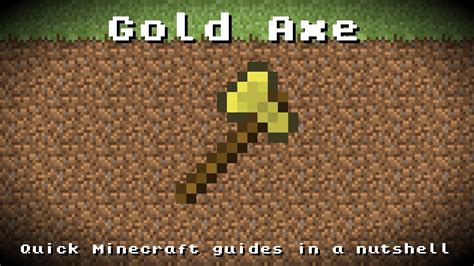 Minecraft Gold Axe Recipe Item Id Information Up To Date Youtube