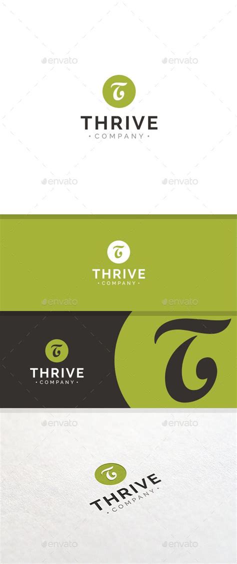 Thrive Logo Template Logo Templates Single Letter Logo Letter