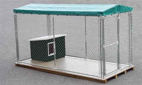 The dog playpen is equipped with a. chain-link-dog-kennel-for-sale - Master-Link Supply