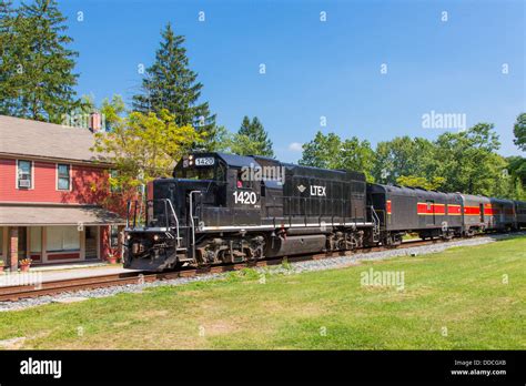 Cuyahoga Valley Scenic Railroad Train Passing Boston Mill In Cuyahoga