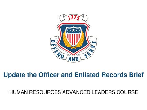 Update The Officer And Enlisted Records Brief Ppt Download
