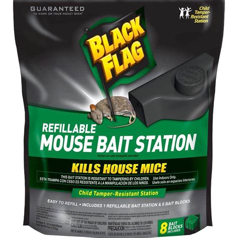 Black Flag Refillable Mouse Bait Station 8 Blocks Hg 11055 The Home