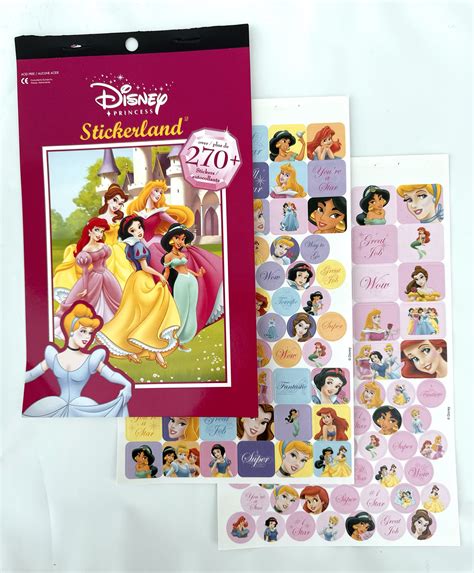 270 Stickers Disney Princess Assorted Characterdesign Sticker Sheets