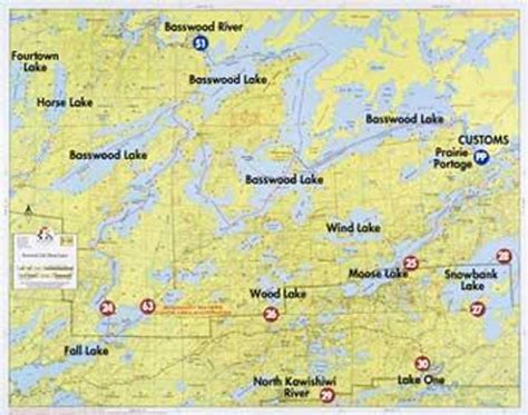 Fisher Map F 10 Basswood Lake Fall Lake Moose Lake