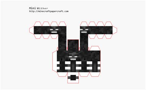 Mini Wither Papercraft Minecraft Mini Wither Hd Png Download