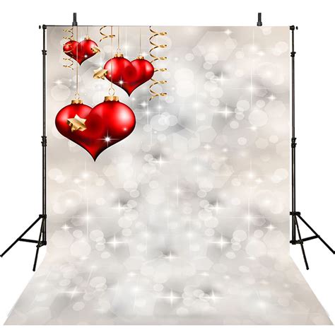 Red Heart Photography Backdrops Sliver Sparkle Backdrop For Photography Valentine S Day
