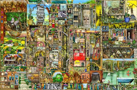 Relax from your busy life, build a beautiful image and a dive in to the weird, wacky, and wonderful world of colin thompson and discover hidden objects scattered throughout this truly bizarre town in this 5000. Ravensburger Colin Thompson - Bizarre Town, 5000pc Jigsaw ...
