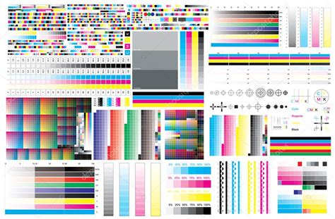 Cmyk Print Test Color Offset Vector Calibration Printing Marks Color