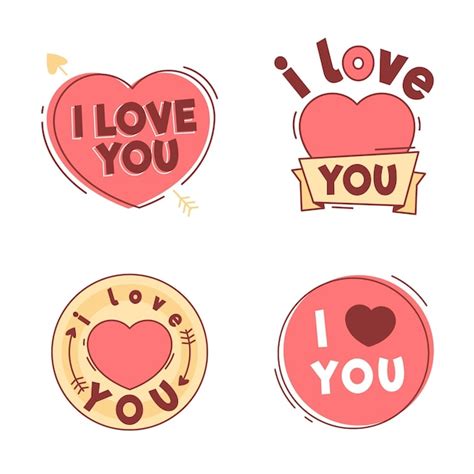 I Love You Sticker Vectors And Illustrations For Free Download Freepik