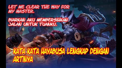 Kata Kata Hero Hayabusa Lengkap Dengan Artinya Mobile Legend My Xxx