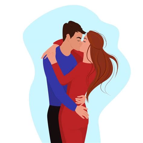 Neck Kissing Illustrations Royalty Free Vector Graphics And Clip Art