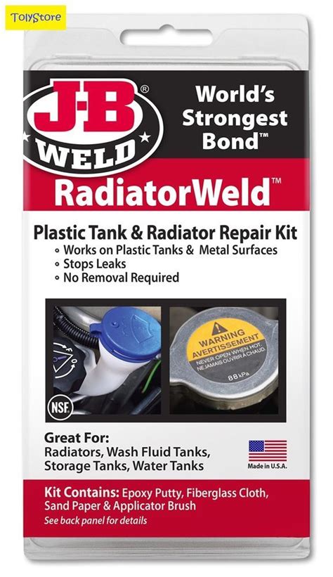 J B Weld 2120 Plastic Radiator Repair Kit Aluminum Radiator Repair