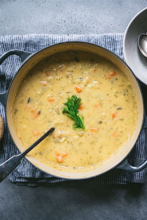 Dill Pickle Soup (Vegan and Gluten Free) | Crowded Kitchen | Recipe | Dill pickle soup, Pickle 