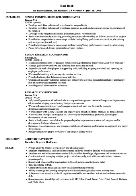 Clinical Research Coordinator Resume Pdf Nathan